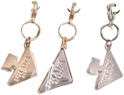 Prada Enameled Metal Key Ring Black and Gold at Amazon Women's